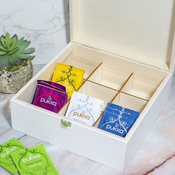 Herbal Tea Bag Organiser Storage Gift Keepsake Box, 2 of 2