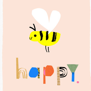 Bee Happy Art Print, 2 of 7