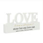 Personalised Black And Gold Text Love Block Sign Ornament, thumbnail 4 of 4