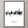 Manchester Skyline Portrait Print And Box Canvas, thumbnail 4 of 5