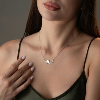 Lovebirds On Branch Necklace, 7 of 11