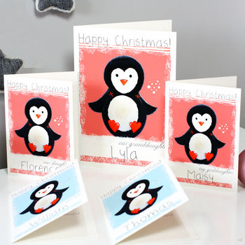 Personalised Arctic Penguin Christmas Card, 6 of 8