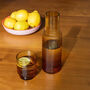 Retro Amber Ribbed Glass Carafe And Glass Set, thumbnail 1 of 3