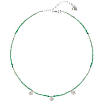 Be In Nature Green Onyx Silver Anklet, 5 of 7