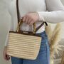 Personalised Custom Straw Amalfi Cross Body Bag, thumbnail 4 of 5