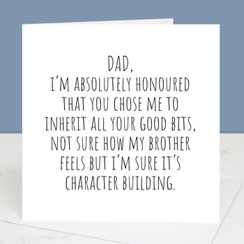Inherited The Good Bits Father's Day Card, 2 of 3