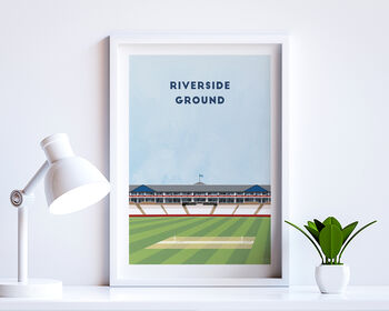 Contemporary County Cricket Ground Poster Gift, Framed Or Unframed, 6 of 9