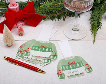 Christmas Place Card With Christmas Jumper Design, 3 of 4