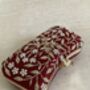 Handcrafted Maroon Silk Clutch Bag, thumbnail 3 of 10
