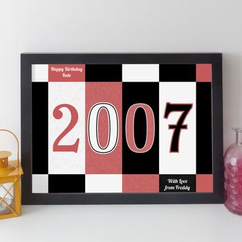 18th Birthday Print Or Card Personalised Gift 2007, 3 of 12