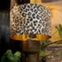 Luxe Leopard Velvet Lampshade With Gold Lining, thumbnail 3 of 5