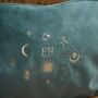 Personalised Zodiac Large Teal Velvet Bag, thumbnail 2 of 3