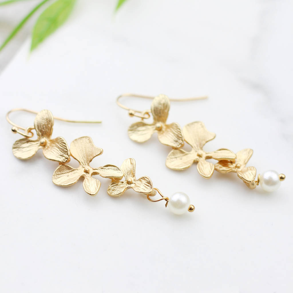 Flower Drop Earrings By Rabal