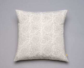 Pichola Floral Pattern Cushion Cover In French Grey, 2 of 7