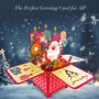 Light Up Musical Pop Up Christmas Card With Santa, thumbnail 3 of 8