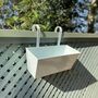 Pair Of Ice White Hanging Balcony Planters, thumbnail 5 of 7
