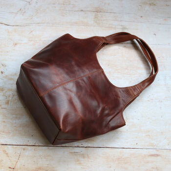 Leather Shoulder Bag With Slip Pocket, 5 of 7
