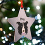 Border Collie Dog Personalised Christmas Decoration, thumbnail 10 of 10