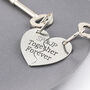 Personalised Couples Gift Together Forever Keyring, thumbnail 2 of 6