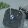 Sterling Silver Blue Dragon Nudibranch Necklace, thumbnail 4 of 11