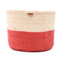 Tangu: Red Colour Block Woven Basket, thumbnail 3 of 7