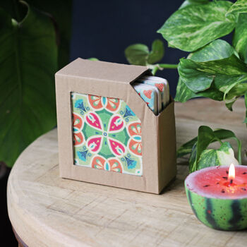 Colourful Set Of Flower Coasters, 3 of 3