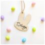 Personalised Wooden Bunny Decoration, thumbnail 1 of 3