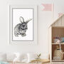 Bunny Rabbit Picture, Watercolour Artwork Print, thumbnail 1 of 7