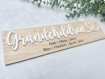 Personalised Grandchildren Wooden Sign, 4 of 6