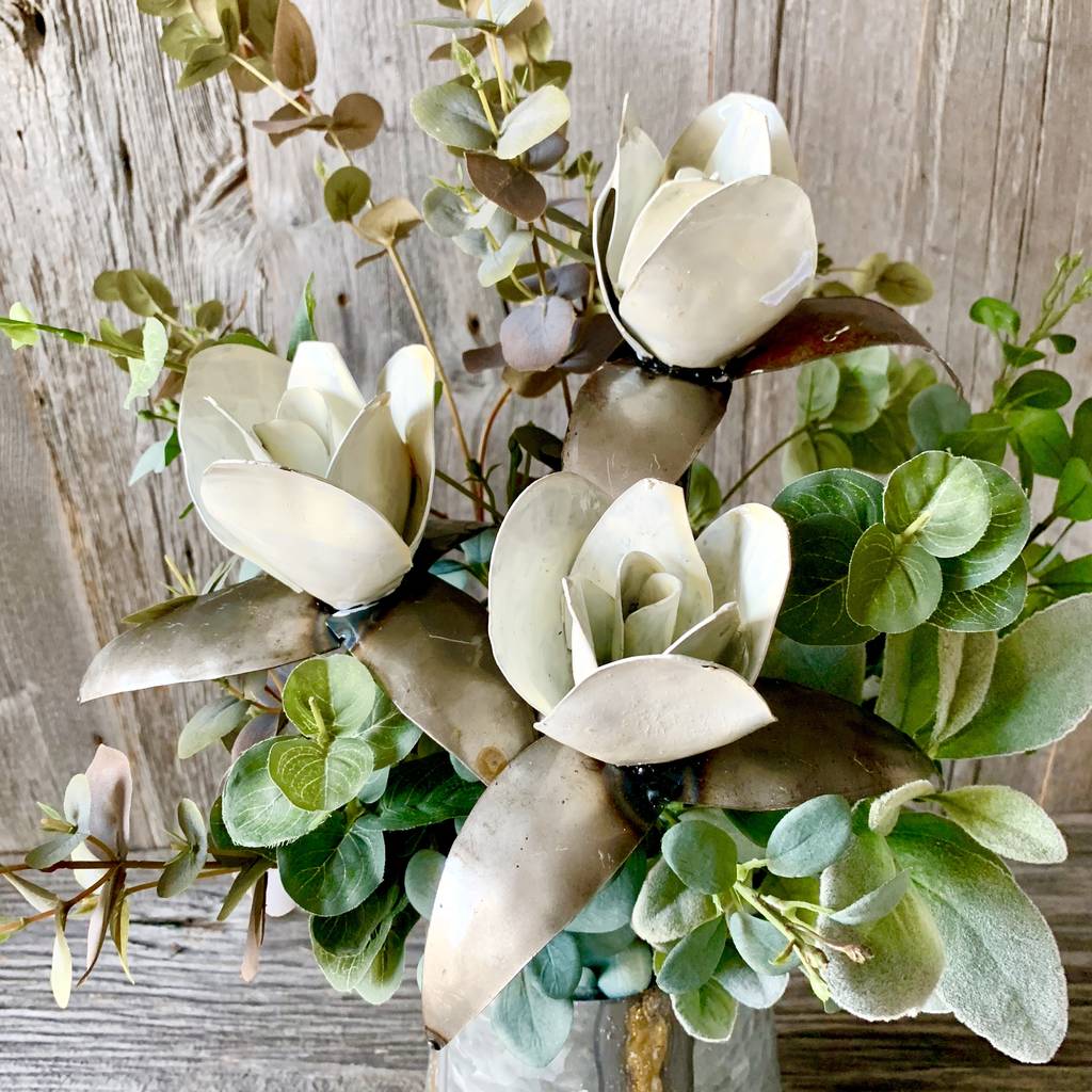 White Rose Garden Sculptures Set Three By London Garden Trading