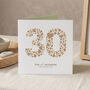 Personalised Love Hearts Pearl 30th Anniversary Card, thumbnail 1 of 5