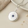 Personalised Sterling Silver September Birthstone Locket – Sapphire, thumbnail 3 of 8