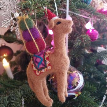Handmade Felt Humphrey The Christmas Camel, 3 of 3