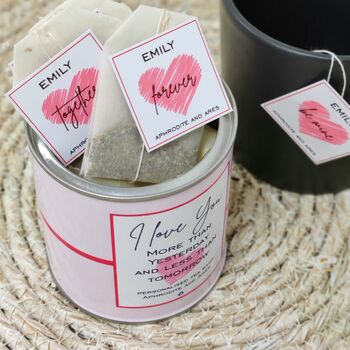 Valentine Tea Bags With Personalised Messages, 4 of 4