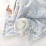 Personalised Blue Teddy Sherpa Baby Blanket, thumbnail 4 of 10