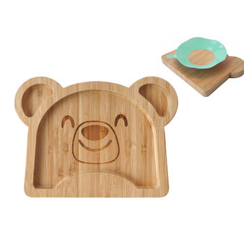 Personalised Bamboo Bear Baby Suction Bowl/Spoon, 3 of 6