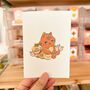 Love You To Peaches Enamel Pin Greeting Card, thumbnail 3 of 6