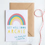 Personalised Get Well Soon Rainbow Card, thumbnail 2 of 3