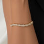 Nami 18 K Gold Plated Cz Stone Wave Bangle, thumbnail 5 of 5
