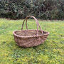 Set Of Two Large Willow Wicker Garden Trug Baskets, thumbnail 5 of 8