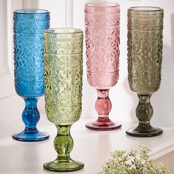 Set Of Four Fontaine Champagne Flutes, 3 of 6