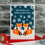 'Foxes' Personalised Couple Christmas Card, thumbnail 2 of 4