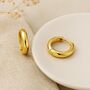 Chunky Gold Plated Sterling Silver Hinged Hoop Earrings, thumbnail 1 of 7
