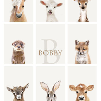 Personalised Baby Animal Portrait Xl Print, 2 of 2