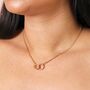 Stainless Steel Interlocking Circles Pendant Necklace, thumbnail 3 of 4