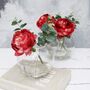 Deep Red Faux Peony Bouquet In Vase, thumbnail 9 of 9