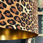 Leopard Print Lampshades With Gold Lining, thumbnail 2 of 10