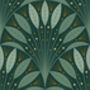 Art Deco Style Fanned Leaf Wallpaper, thumbnail 2 of 6