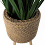 Seagrass Style Composite Planter With Stand, thumbnail 5 of 10