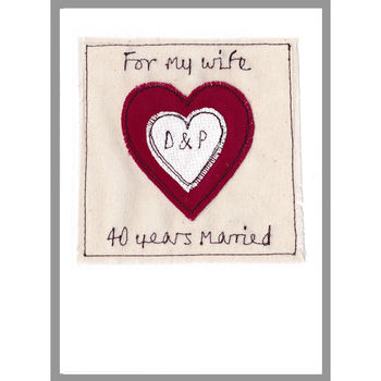 Personalised Couples Initials Wedding Anniversary Card, 7 of 12